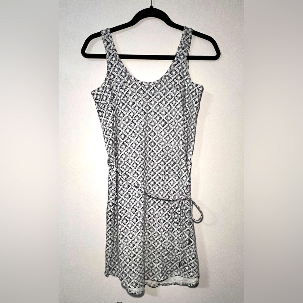 A|X Armani Exchange White  & Blue Abstract  Sleeveless Mini Dress, Size XS, NWOT
